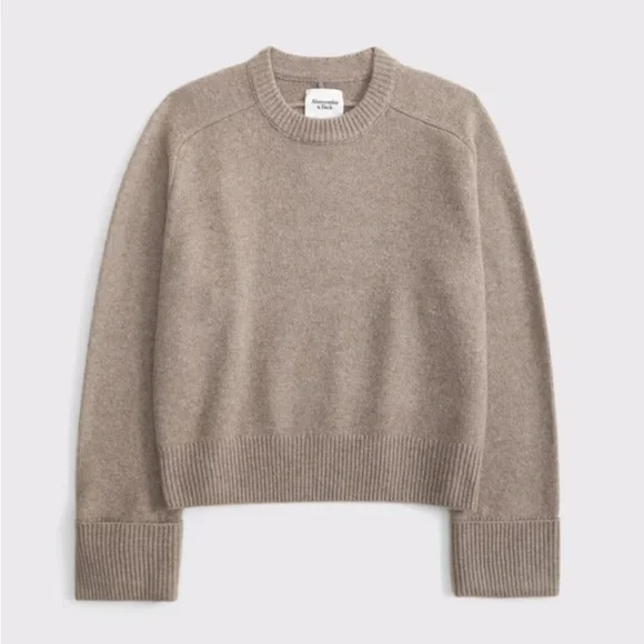 The A&F Madeline Crew Sweater in Light Brown - Picture 5 of 9